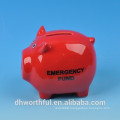 2016 ceramic pig money box with decal printing